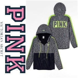 🖤💚Victorias Secret Pink Logo Anorak Jacket💚🖤